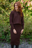 Waffle Sweater & Skirt Set - Cacao
