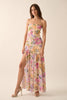 Pink/Orange Watercolour Maxi Dress