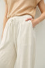 Linen Pant With Straight Leg - Oat