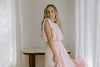 Bubble Top & Flowy Midi Skirt Set - Pink