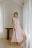 Bubble Top & Flowy Midi Skirt Set - Pink