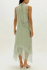 Lace Trim Two Piece Set - Sage