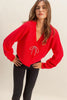 The Holiday Cardigan - Red