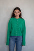 Lightweight Button Up Cardigan - Kelly Green