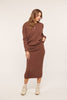 Waffle Sweater & Skirt Set - Puce