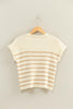 Striped Knit Sweater - Cream/Taupe