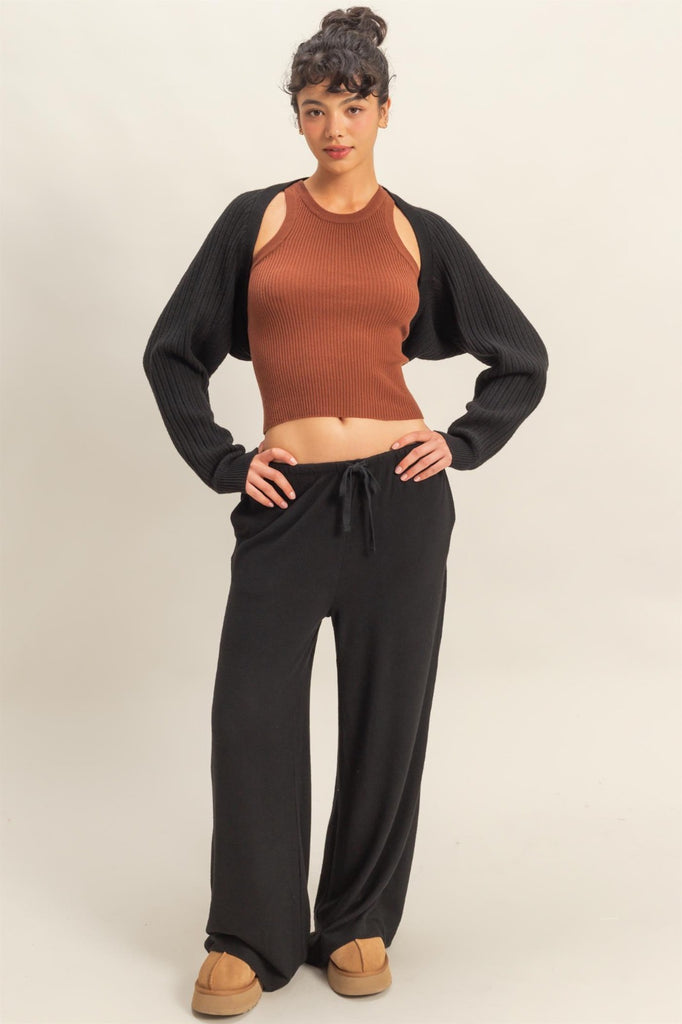 The Cropped Ballet Shrug - Black