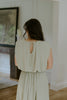 Bubble Top & Flowy Midi Skirt Set - Olive