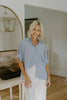 Oversized Striped Shirt - Blue
