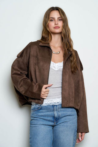 Lace Trim Henley - Olive