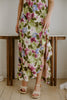 Front Ruffle Floral Dress - Violet