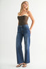 Slim Palazzo With Scissor Cut - Dark