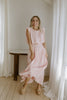 Bubble Top & Flowy Midi Skirt Set - Pink