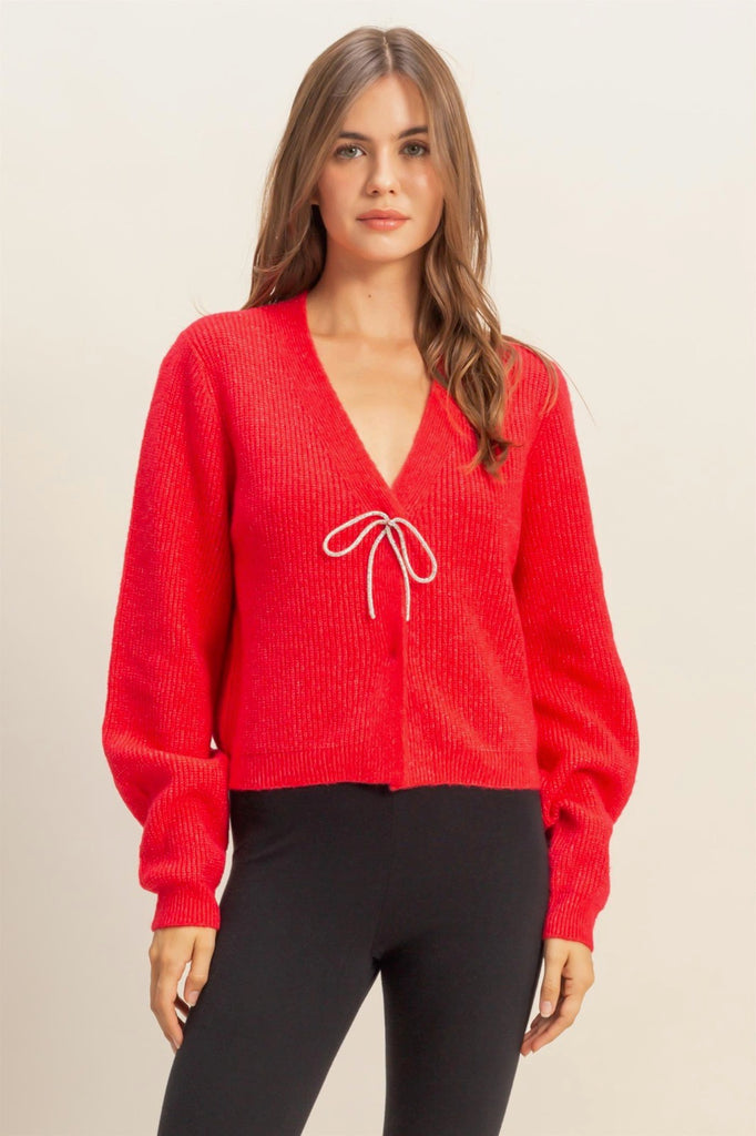 The Holiday Cardigan - Red