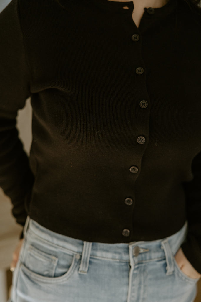 Classic and Simple Cardi - Black