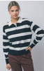 Striped Rugby Shirt - Black/White