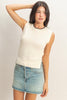 Knit Sleeveless Tank With Black Details