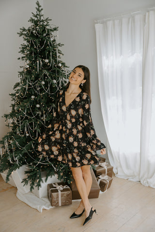 Bell Sleeve Front Tie Romper