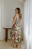Front Ruffle Floral Dress - Violet
