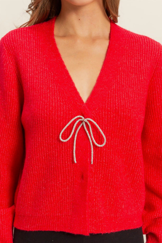 The Holiday Cardigan - Red