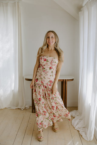 Tube Maxi with Cowl Back - Pink