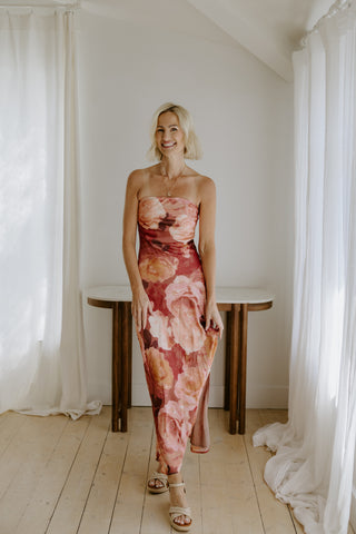 Tube Maxi with Cowl Back - Pink