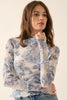Sheer Blue Floral Shirt