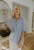 Oversized Striped Shirt - Blue
