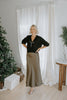 Satin Maxi Skirt - Olive