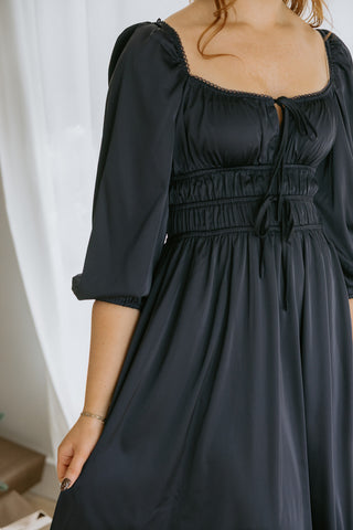 Bell Sleeve Front Tie Romper