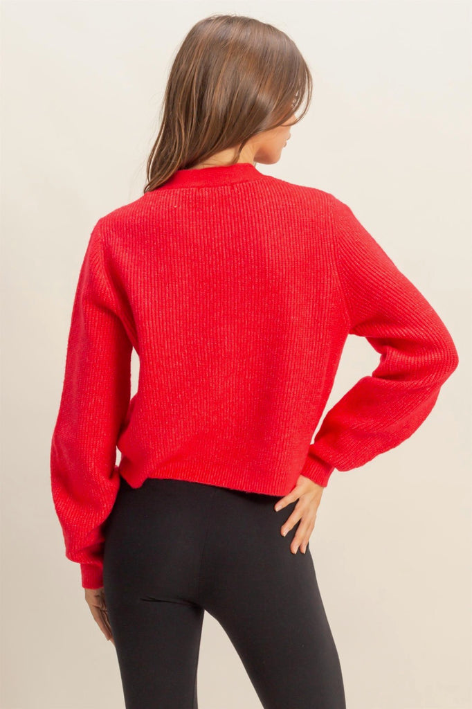 The Holiday Cardigan - Red