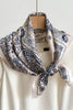 Blue Paisley Print Scarf