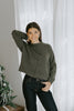 Front Seam Sweater - Olive