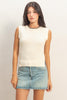 Knit Sleeveless Tank With Black Details
