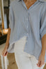 Oversized Striped Shirt - Blue