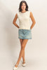 Knit Sleeveless Tank With Black Details