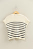 Striped Knit Sweater - Cream/Black