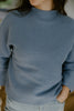3/4 Ribbed Sweater - Azure