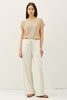 Linen Pant With Straight Leg - Oat