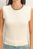 Knit Sleeveless Tank With Black Details