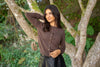 Cardigan with Gold Buttons - Mocha