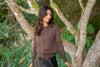 Cardigan with Gold Buttons - Mocha