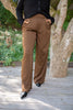 Wide Leg Dressy Pant - Brown