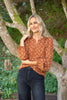 Polka Dot Blouse - Cognac