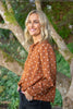 Polka Dot Blouse - Cognac