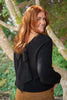 Back Bow V-Neck Sweater - Black