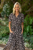 Short Sleeve Button Up Floral Shirt Dress