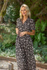 Short Sleeve Button Up Floral Shirt Dress