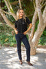 Short Sleeve Knit Cardigan - Black