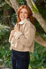 Suede Jacket with Sherpa Lining - Taupe